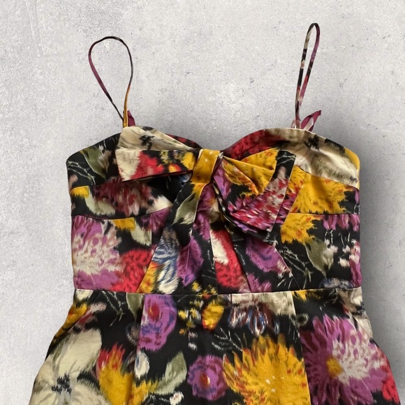 Anthropologie Moulinette Soeurs Tropica Floral Jacquard Strapless Mini Dress 0 - Picture 2 of 7